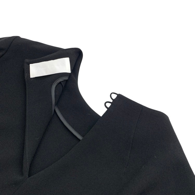 Mame Kurogouchi マメクロゴウチ Embroidered Cuffs Top レース刺繍ブラウス ブラック 2 MM22PS-SH726