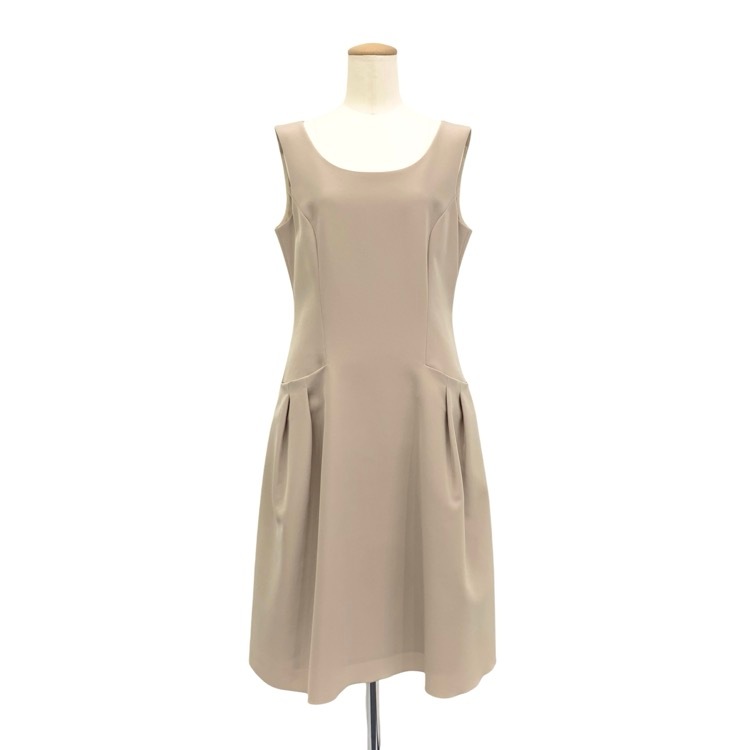 FOXEY NEWYORK フォクシー タックドレス ワンピース サンドベージュ 40 38961-NAOFN