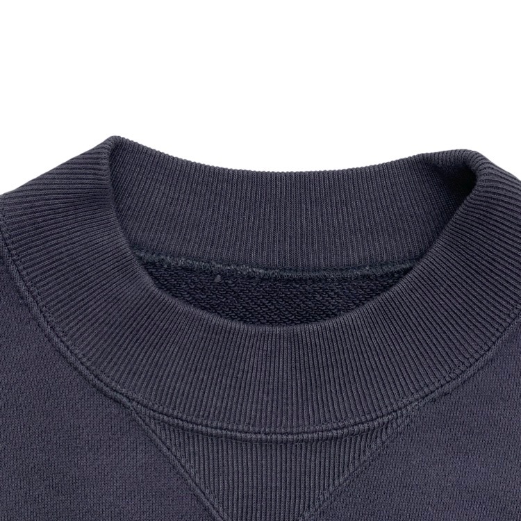 2025SS Mame Kurogouchi マメクロゴウチ Cording Embroidery Cropped Sweatshirt コード刺繍スウェット ネイビー 2 MM25SS-JS051