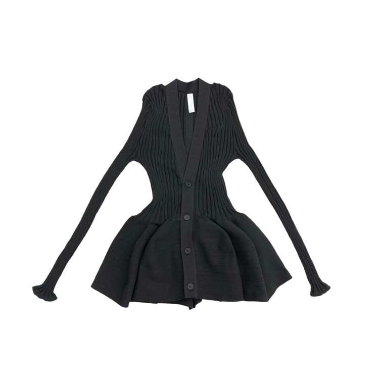 2024AW CFCL シーエフシーエル POTTERY GLITTER CARDIGAN ポッタリーグリッターカーディガン ブラック 3 CF008KE054