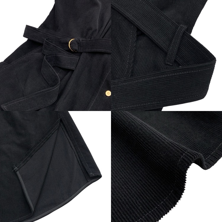 PHOTOCOPIEU フォトコピュー DESIREE コーデュロイ ワンピース ブラック 38 222DSR