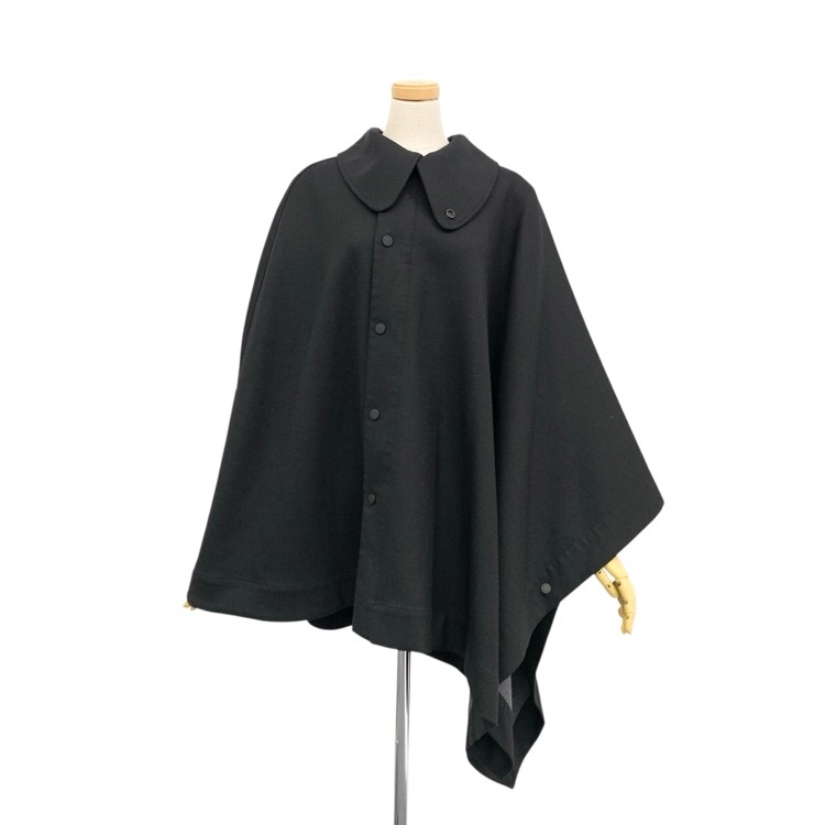 HYKE ハイク DOUBLE FACE CAPE ダブルフェイスケープコート ブラック 1 212-17303