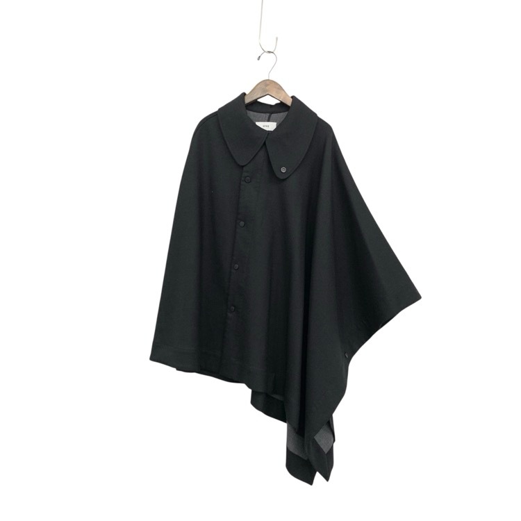 HYKE ハイク DOUBLE FACE CAPE ダブルフェイスケープコート ブラック 1 212-17303