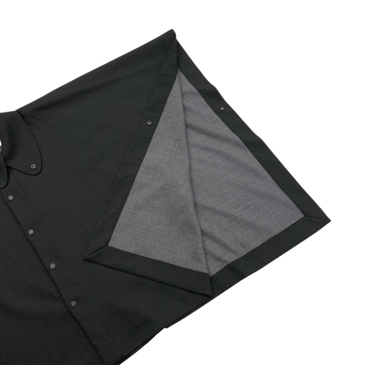 HYKE ハイク DOUBLE FACE CAPE ダブルフェイスケープコート ブラック 1 212-17303