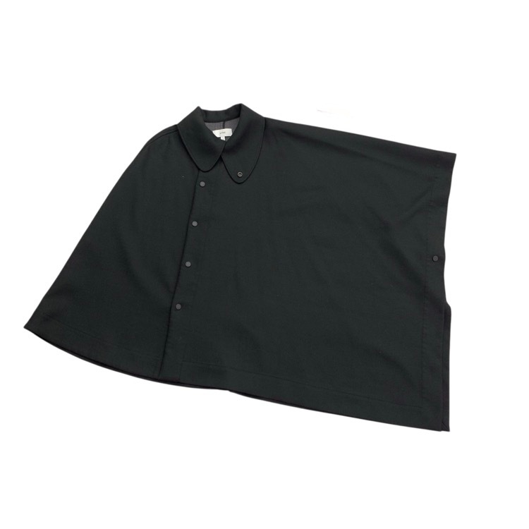 HYKE ハイク DOUBLE FACE CAPE ダブルフェイスケープコート ブラック 1 212-17303