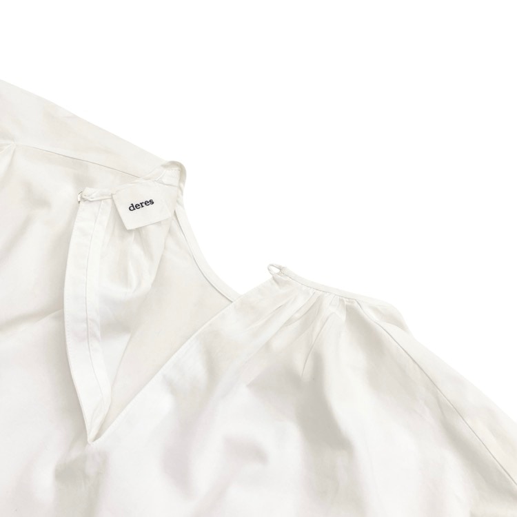 deres デレス Hope cotton drape blouse コットンドレープブラウス ホワイト F DER24SS-BL-001