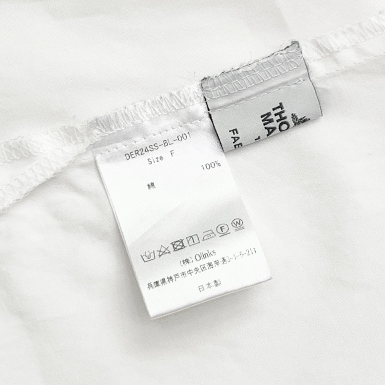 deres デレス Hope cotton drape blouse コットンドレープブラウス ホワイト F DER24SS-BL-001