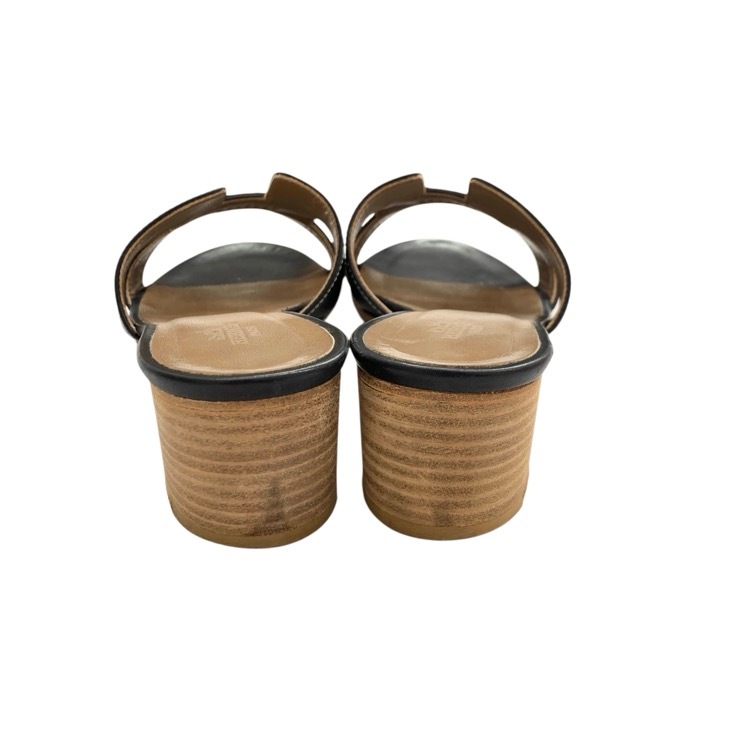 HERMES エルメス オラン Hサンダル ブラック 36.5