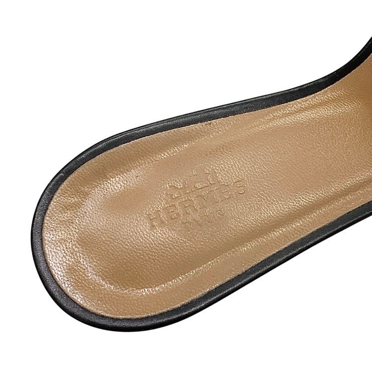 HERMES エルメス オラン Hサンダル ブラック 36.5