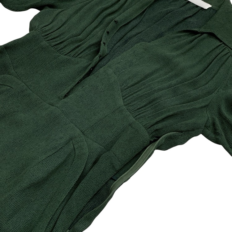 Mame Kurogouchi マメクロゴウチ Stripe Jacquard Dress ストライプジャガードワンピース グリーン 2 MM22FW-DR011