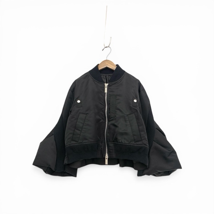 sacai サカイ Nylon Twill Blouson バルーンスリーブナイロンツイルブルゾン ブラック 2 23-06670