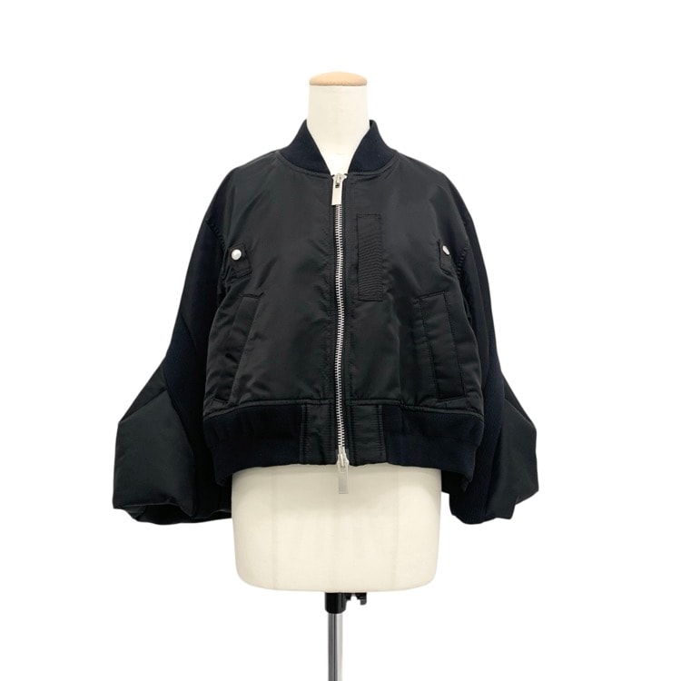 sacai サカイ Nylon Twill Blouson バルーンスリーブナイロンツイルブルゾン ブラック 2 23-06670