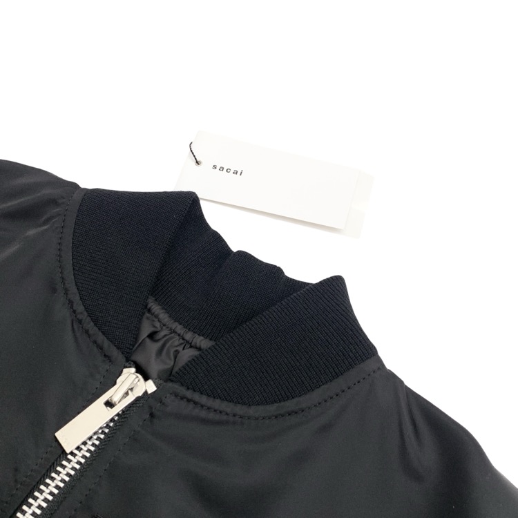 sacai サカイ Nylon Twill Blouson バルーンスリーブナイロンツイルブルゾン ブラック 2 23-06670