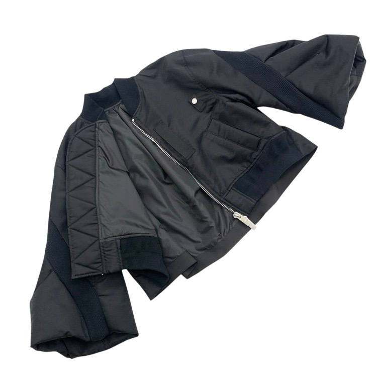 sacai サカイ Nylon Twill Blouson バルーンスリーブナイロンツイルブルゾン ブラック 2 23-06670