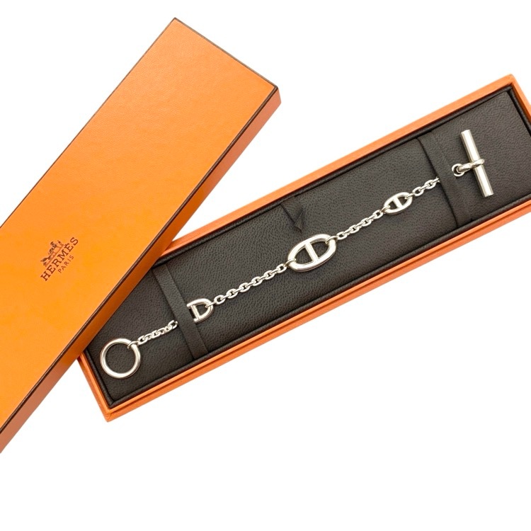 HERMES エルメス Chaine d'Ancre シェーヌダンクル ファランドールブレスレット Ag925 LG