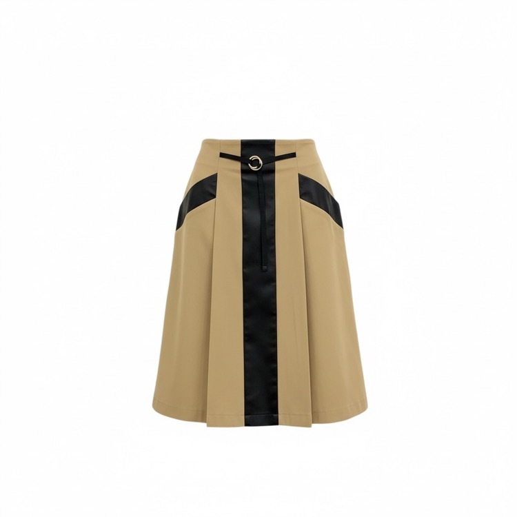 Mame Kurogouchi マメクロゴウチ High Waisted Chino Skirt ハイウエストチノスカート ベージュ 3 MM21PF-SK707