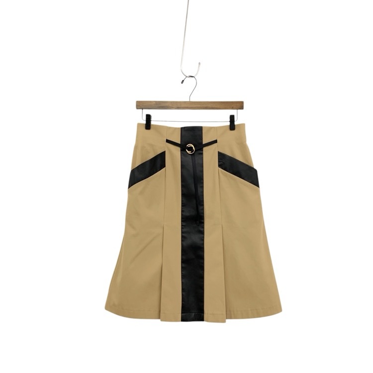 Mame Kurogouchi マメクロゴウチ High Waisted Chino Skirt ハイウエストチノスカート ベージュ 3 MM21PF-SK707