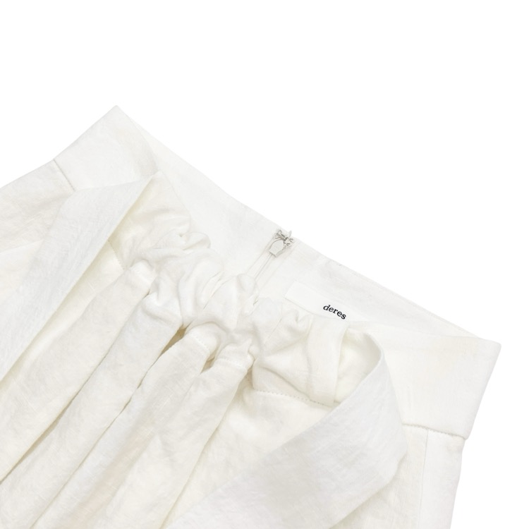 deres デレス Nina squeeze linen skirt リネンロング スカート ホワイト 1 DER24SS-SK-003