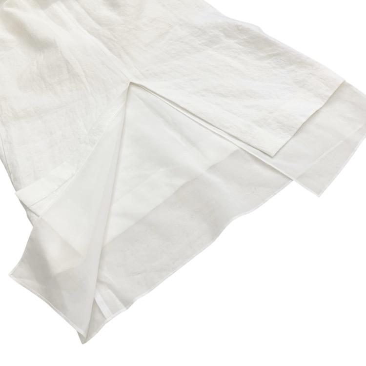 deres デレス Nina squeeze linen skirt リネンロング スカート ホワイト 1 DER24SS-SK-003