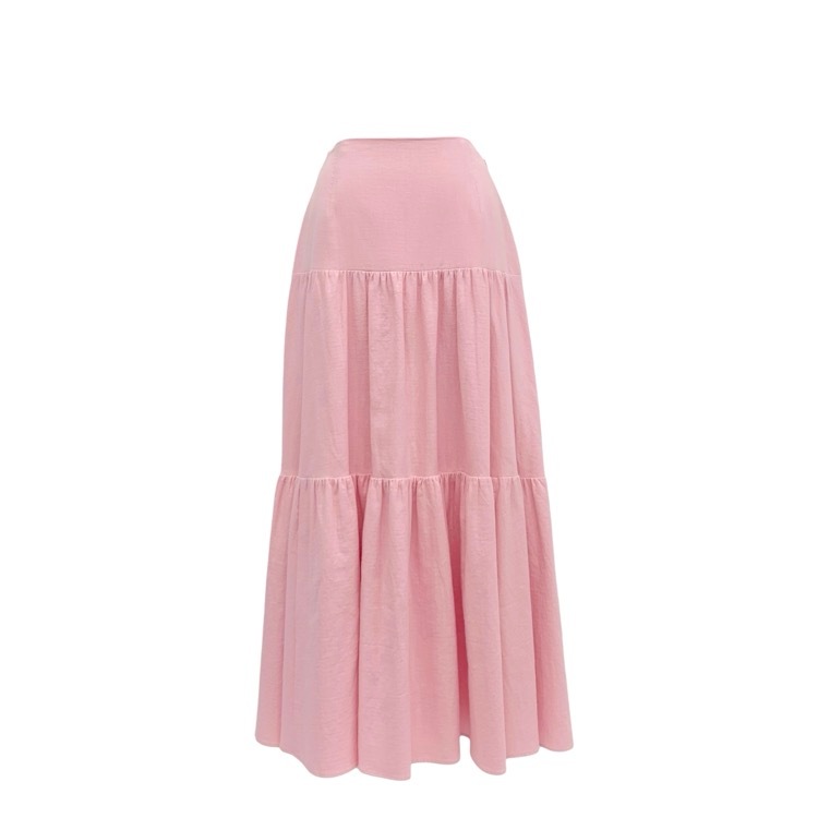BORDERS at BALCONY ボーダーズアットバルコニー フレア スカート ピンク 36 BD2011-3H-25
