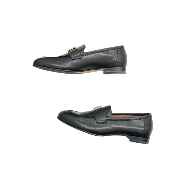 HERMES エルメス モカシン 《パリ》 Hモチーフ ブラック パラディウム 36.5 H201199Z