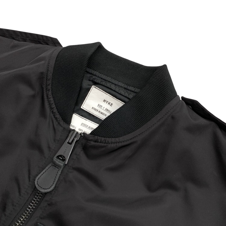 HYKE ハイク TYPE L-2A JACKET ミリタリーブルゾン ブラック 1 231-17373