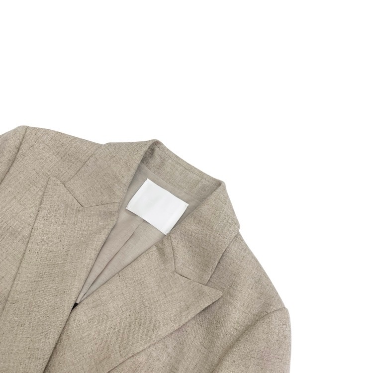 未使用品 Mame Kurogouchi マメクロゴウチ Triacetate Double Breasted Jacket トリアセテートダブルジャケット ベージュ 2 MM22PS-JK716