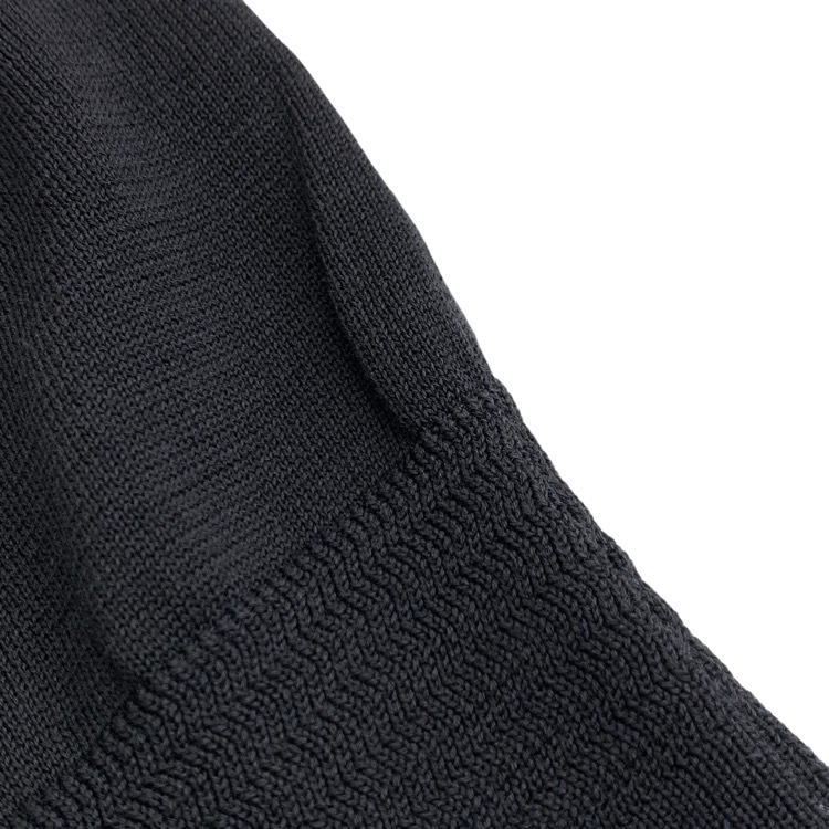 未使用品 HYKE ハイク CREW NECK HALF-SLV SWEATER ハイゲージニットトップス ネイビー 1 181-11129