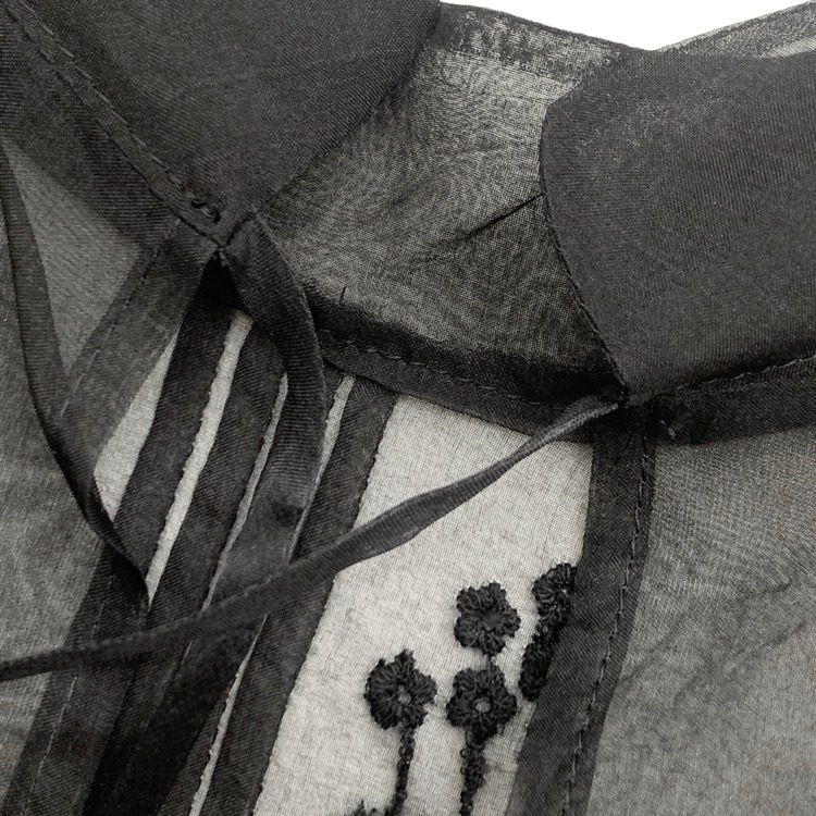 Mame Kurogouchi マメクロゴウチ Floral Jacquard Sheer Vest フローラルジャガードシアーベスト ブラック 2 MM21SS-AC023