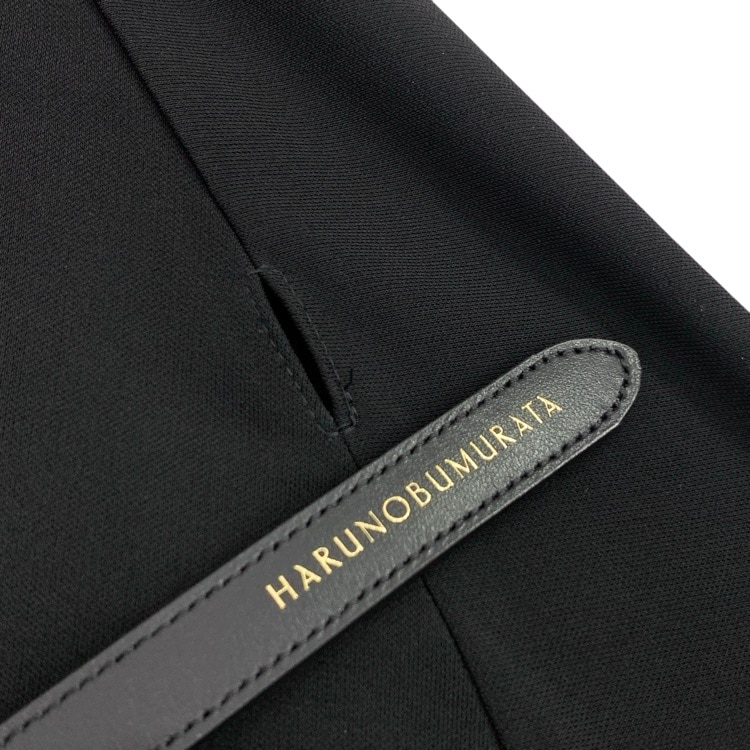 HARUNOBUMURATA ハルノブムラタ JUSTINE HIGH TWISTED JERSEY BELTED DRESS ジャージーベルテッドドレス ブラック 36 HM24S457-TAK02