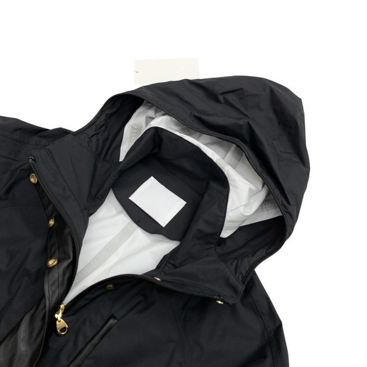 Mame Kurogouchi マメクロゴウチ Water Repellent Nylon Hooded Coat 撥水ナイロンフードコート ブラック 1 MM21PF-CO701