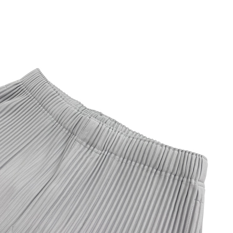 HOMME PLISSE ISSEY MIYAKE オムプリッセ イッセイミヤケ BASICS プリーツパンツ ウエストドローコード ライトグレー 1 HP55JF451
