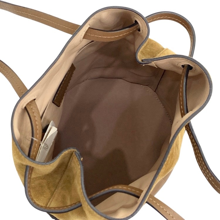 J&M DAVIDSON ジェイアンドエムデヴィッドソン MINI DAISY SUEDE スタッズ付きショルダーバッグ イエロー
