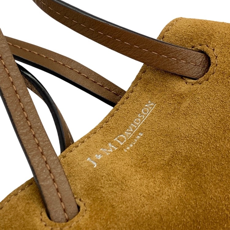 J&M DAVIDSON ジェイアンドエムデヴィッドソン MINI DAISY SUEDE スタッズ付きショルダーバッグ イエロー