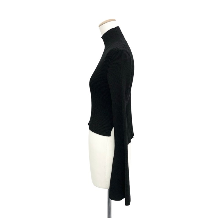 Mame Kurogouchi マメクロゴウチ 7 Basic Silk High Neck Knit Top シルクハイネックニットトップ ブラック 1 MK01-KN007