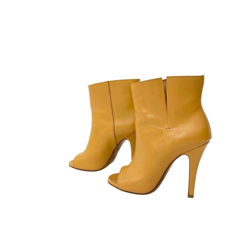Maison Margiela メゾンマルジェラ レザーオープントゥショートブーツ キャメル 38 58WP0047