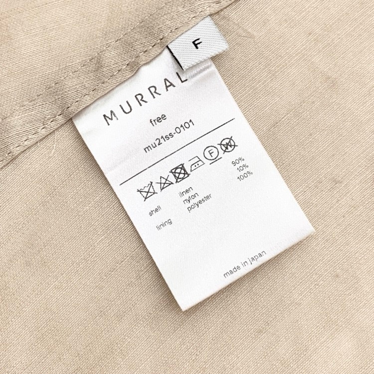 MURRAL ミューラル linen open back trench coat リネンオープンバック トレンチコート ベージュ F mu21ss-0101