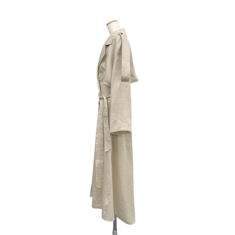 MURRAL ミューラル linen open back trench coat リネンオープンバック トレンチコート ベージュ F mu21ss-0101
