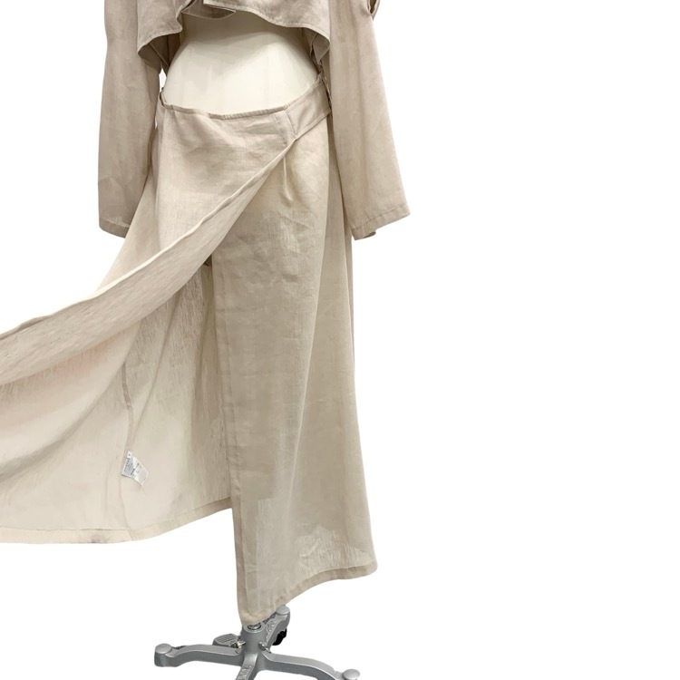 MURRAL ミューラル linen open back trench coat リネンオープンバック トレンチコート ベージュ F mu21ss-0101