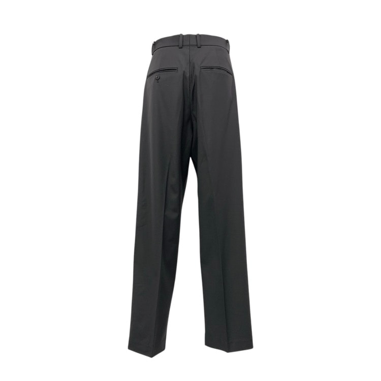 LOEFF ロエフ LF W TORO INTK FLP TRS ウールトロピカルインタックフラップ パンツ ブラック 1 8814-202-0163