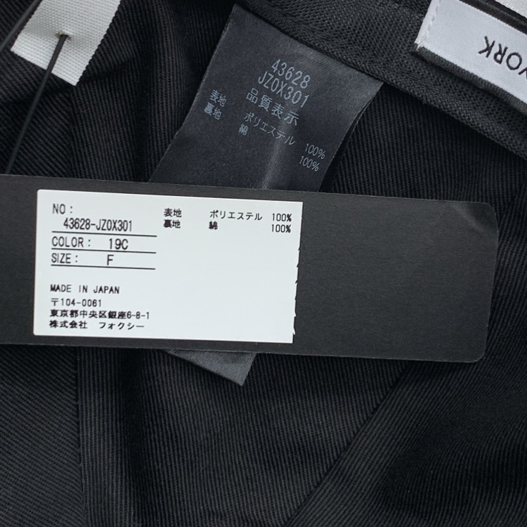 FOXEY NEWYORK COLLECTION フォクシー クールシェード キャップ リネンフェイスストレッチ ブラックブラック F 43628-JIZOX