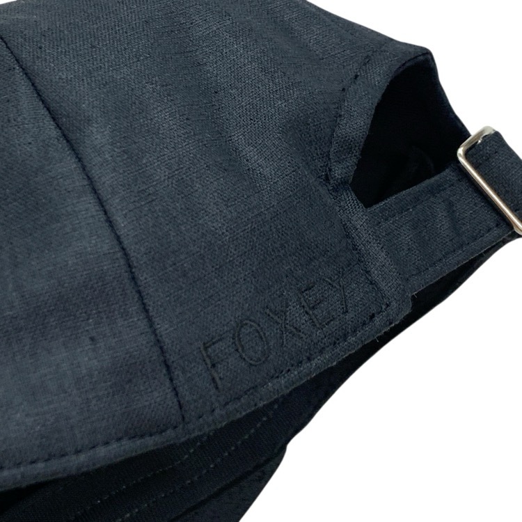 FOXEY NEWYORK COLLECTION フォクシー クールシェード キャップ リネンフェイスストレッチ ブラックブラック F 43628-JIZOX