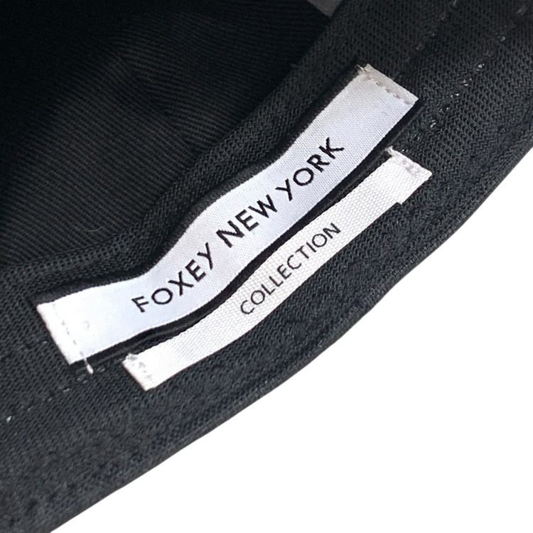 FOXEY NEWYORK COLLECTION フォクシー クールシェード キャップ リネンフェイスストレッチ ブラックブラック F 43628-JIZOX