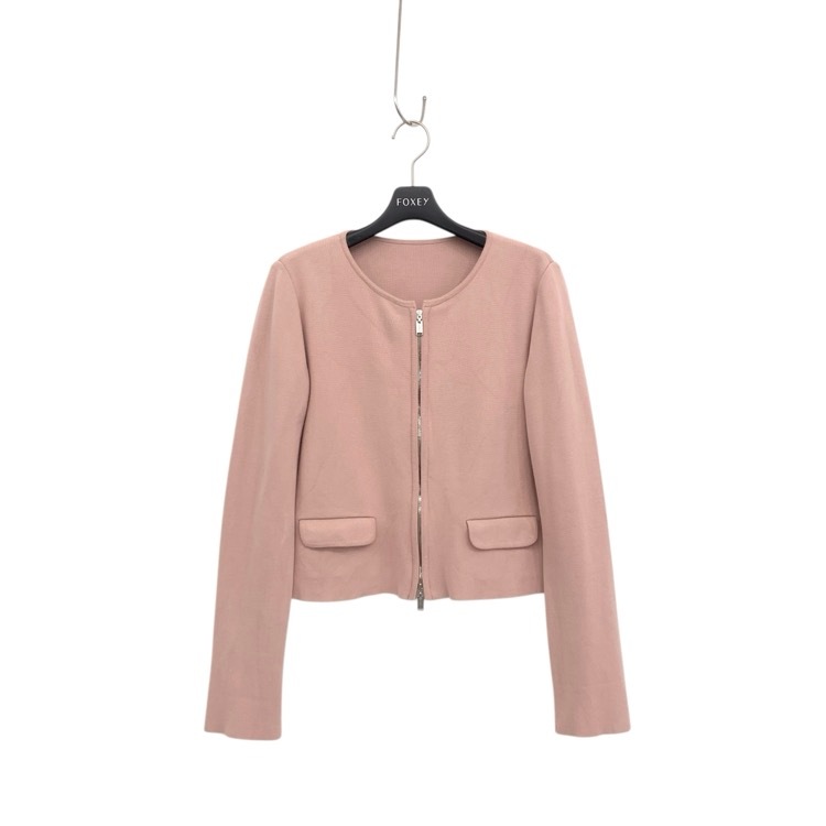 FOXEY フォクシー アーバンスタンダード ニットジャケット ピンク 40 38054-KAJFN436U