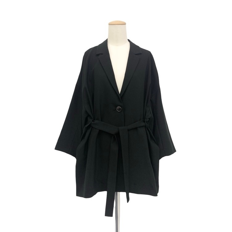 未使用品 ENFOLD エンフォルド Comfortable Twill BACKギャザーJACKET テーラードバックギャザージャケット ブラック 36 300FS430-2570