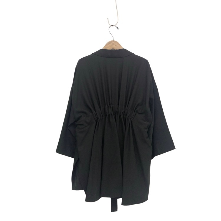 未使用品 ENFOLD エンフォルド Comfortable Twill BACKギャザーJACKET テーラードバックギャザージャケット ブラック 36 300FS430-2570