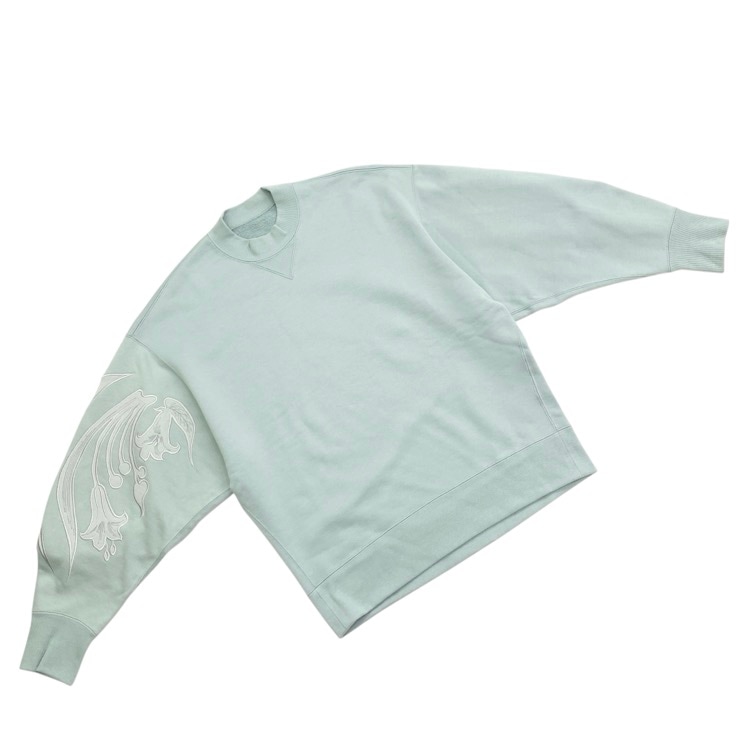 未使用品 2026SS Mame Kurogouchi マメクロゴウチ Floral Embroidery Oversized Sweat Top 草花刺繍オーバーサイズスウェット 1 MM26SS-JS084