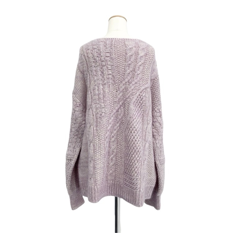 Mame Kurogouchi マメクロゴウチ Multi-Pattern Cable Knitted Sweater