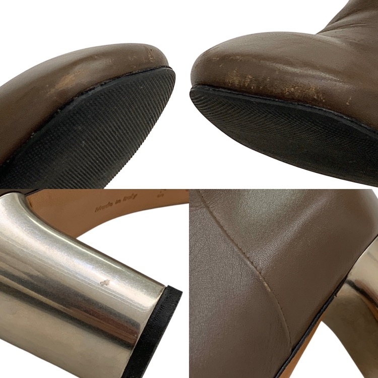 CELINE セリーヌ バンバン ショート ブーツ フィービー期 チャンキーメタルヒール 37.5/24.5cm