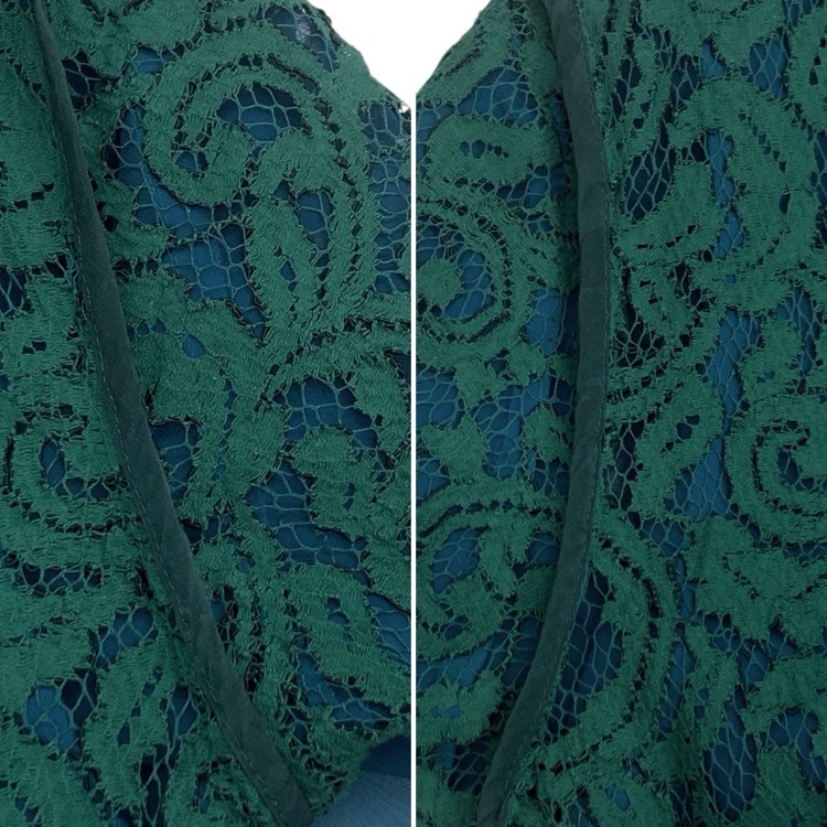 sacai サカイ チュールレースワンピース ターコイズ 1 18-03695